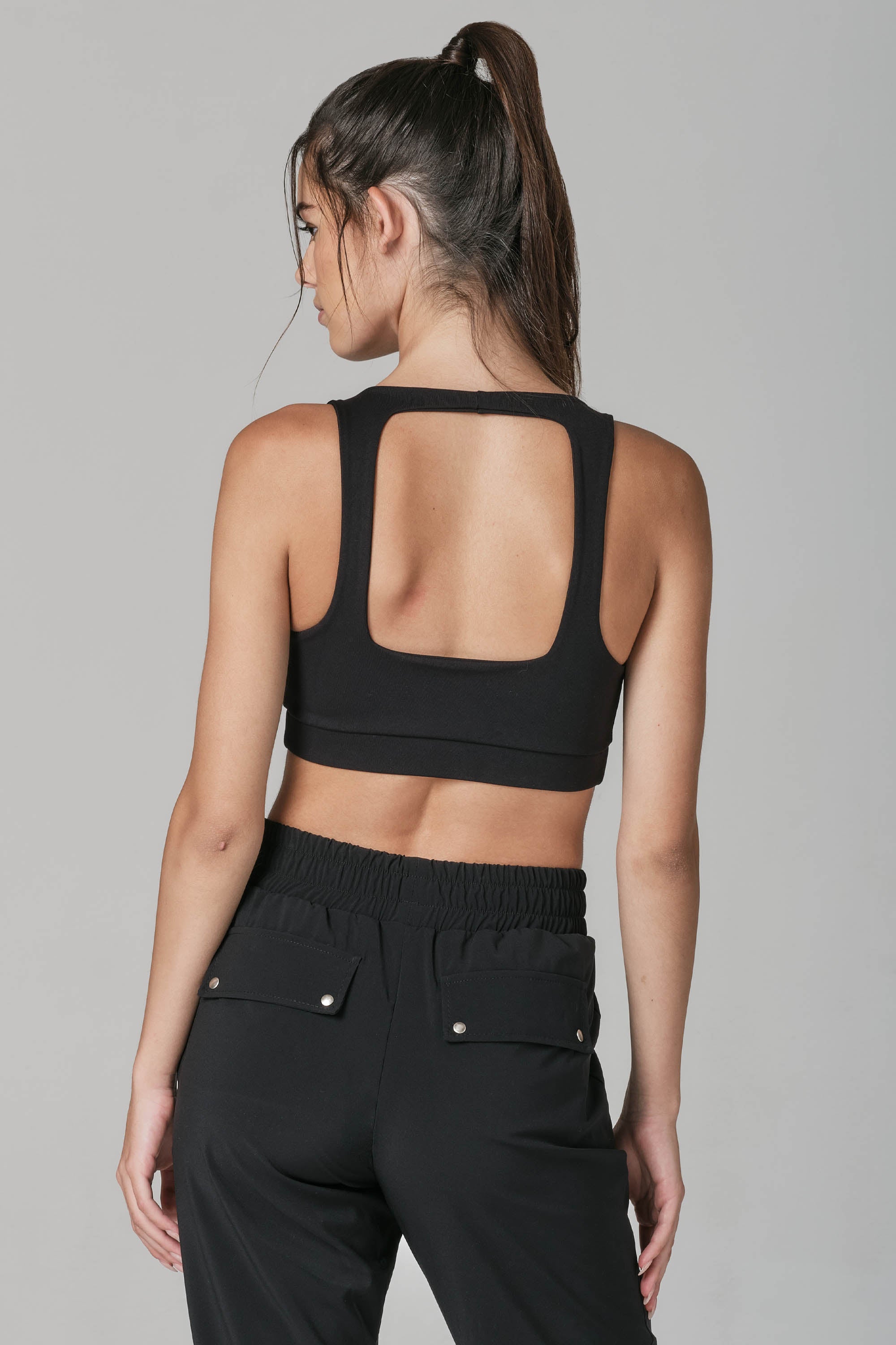 Fair & Square Black Sports Bra