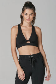 With a Twist Black Sports Bra (FINAL SALE)